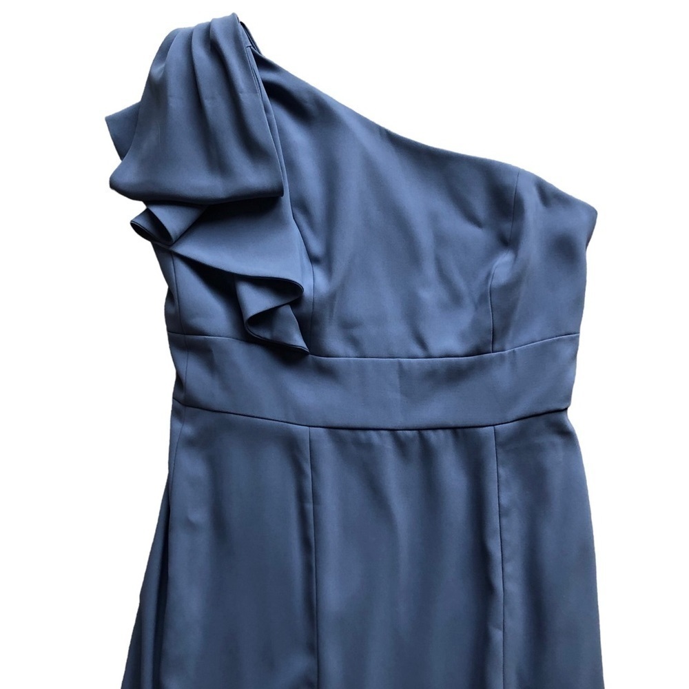 After Six Blue Larkspur One Shoulder Gown Size 14 - Picture 3 of 15